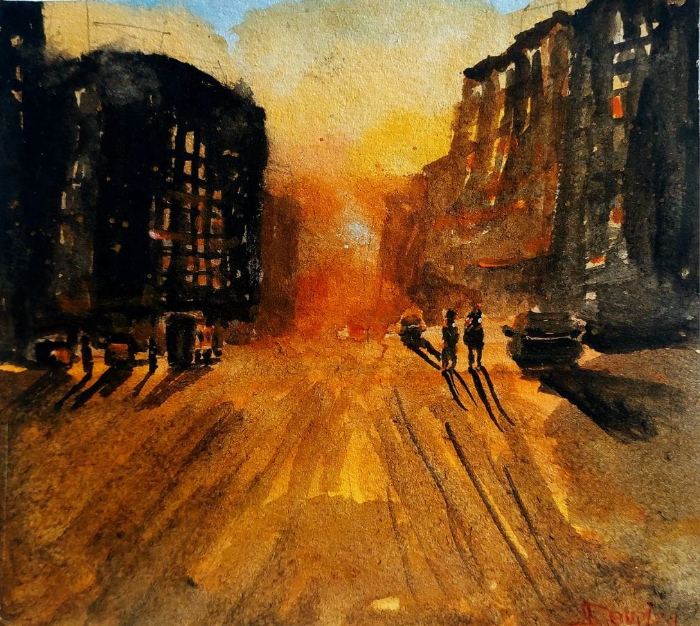 city-of-amber-cityscape-watercolor-painting